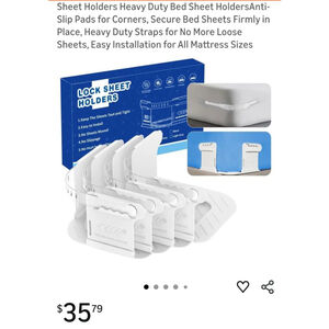 Unbranded White Bed Sheet Corner Holders One‎ Size